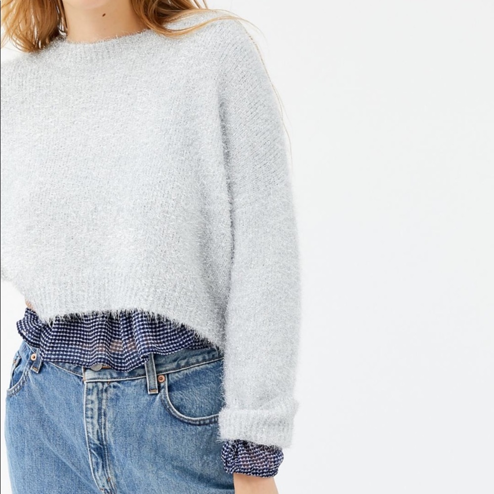 Perfect condition sparkle crop sweater from UO